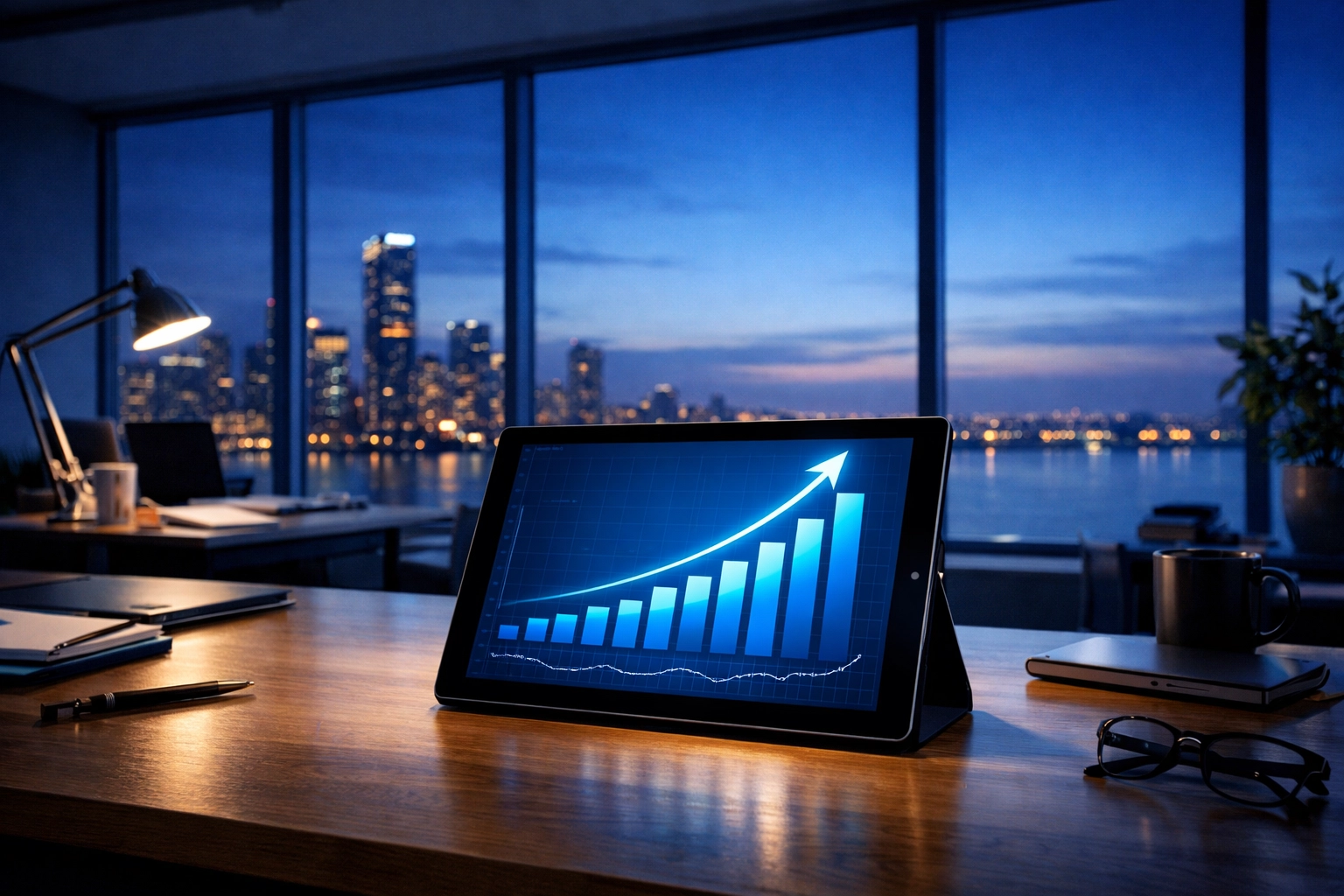 A digital marketing growth chart showing increased local business visibility after an SEO audit.