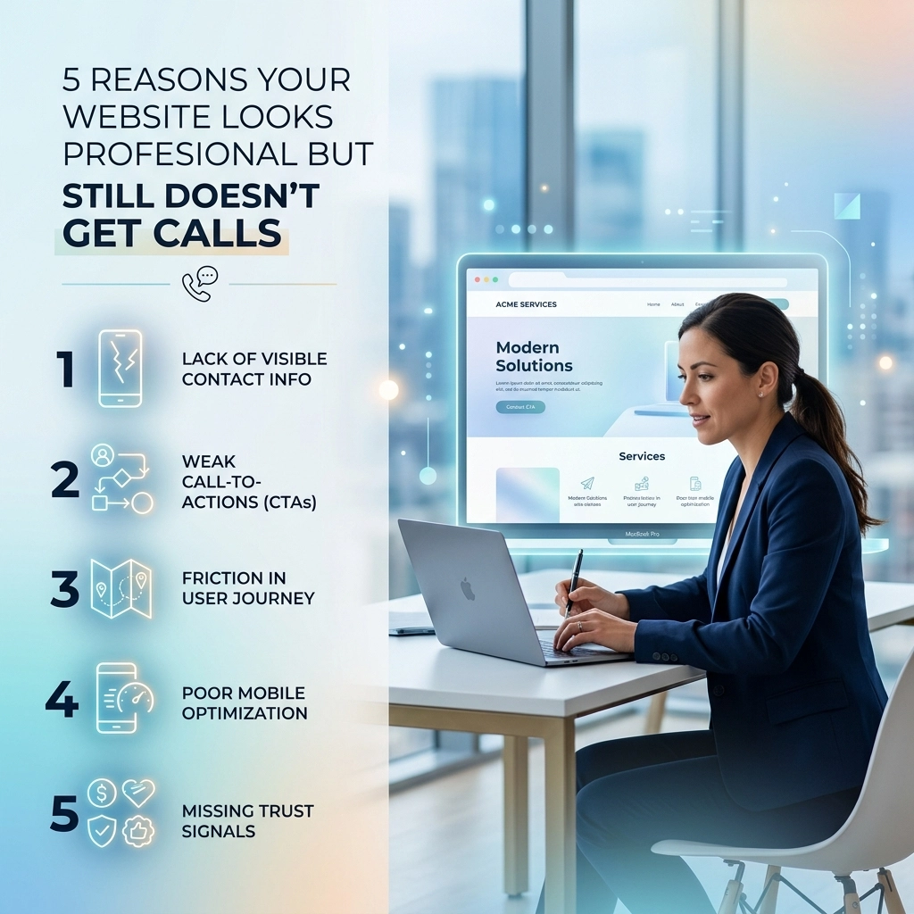5 Reasons Your Website Looks Professional but Still Doesn't Get Calls